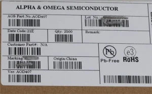 Electronic Component Transistor AOD407
