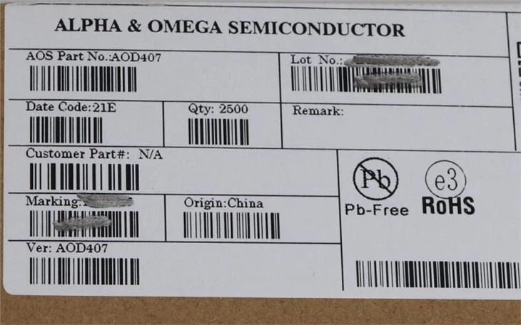 Electronic Component Transistor AOD407